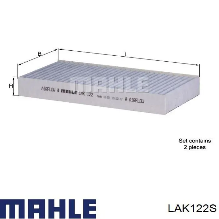 Filtr kabiny Mahle Original LAK122S cena, od 40,45 zł