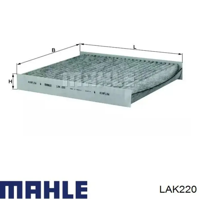 Filtr kabiny Mahle Original LAK220 cena, od 13,91 USD