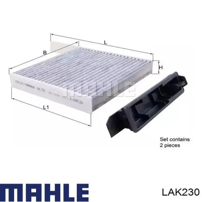 Filtr kabiny Mahle Original LAK230 cena, od 10,83 USD