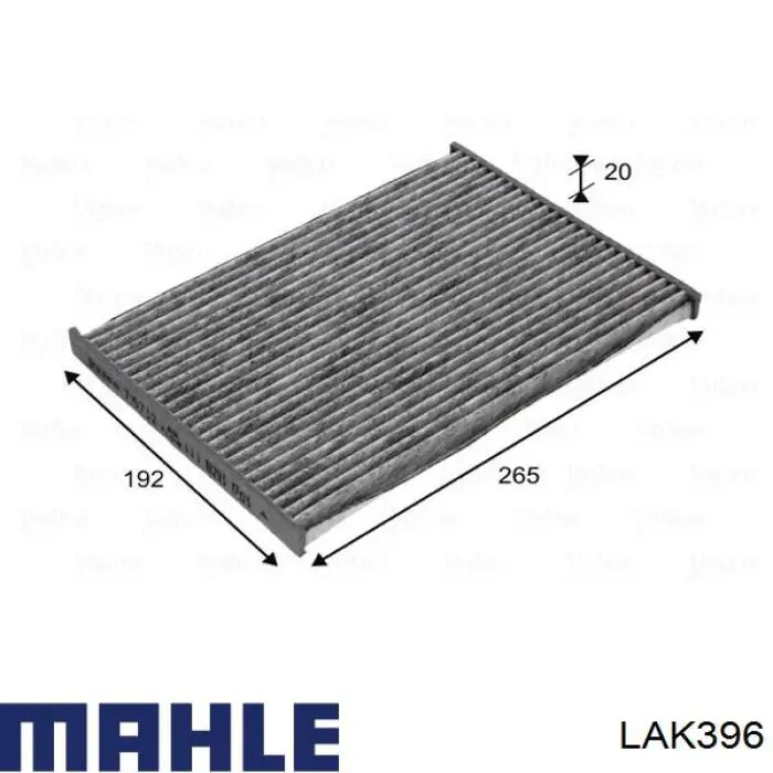 Filtr kabiny Mahle Original LAK396 cena, od 10,98 USD