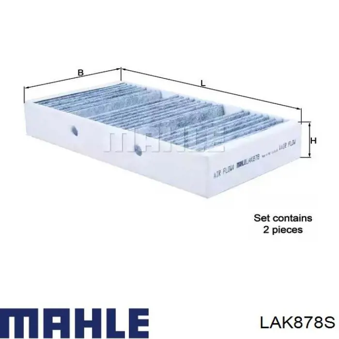 Filtr kabiny Mahle Original LAK878S cena, od 21,06 USD