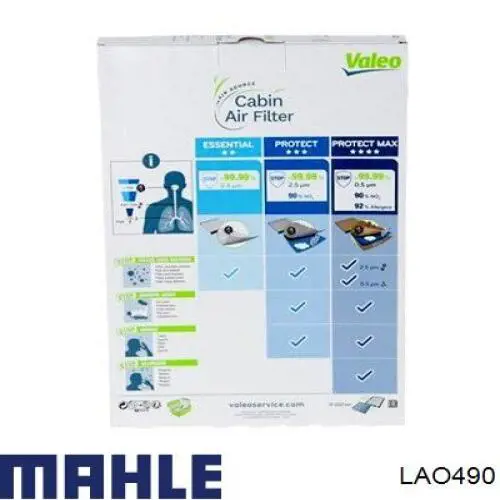 Filtr kabiny Mahle Original LAO490 cena, od 14,98 USD