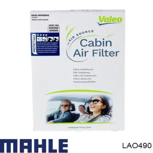 Do koszyka LAO490 Mahle Original Filtr kabiny