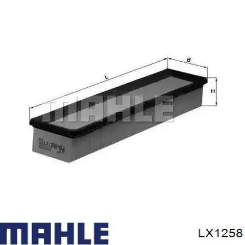 Filtr powietrza Mahle Original LX1258 cena, od 8,36 USD