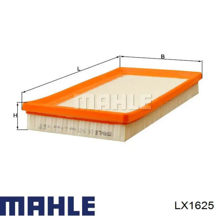 Filtr powietrza Mahle Original LX1625 cena, od 8,51 USD