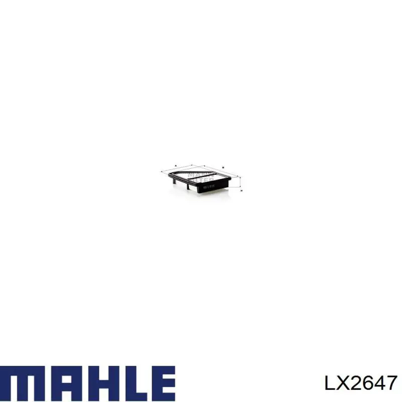 Filtr powietrza Mahle Original LX2647 cena, od 12,18 USD