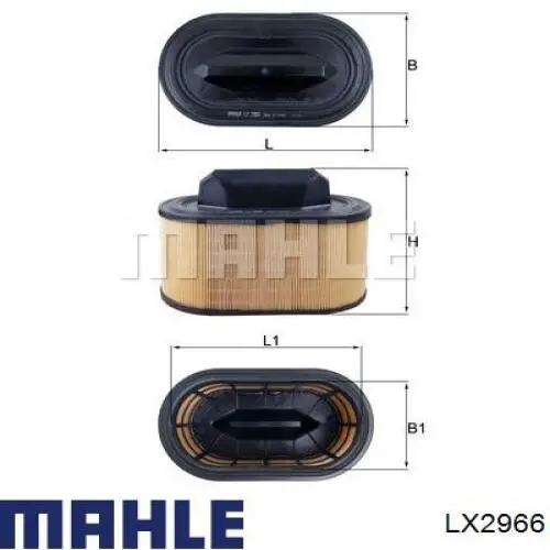 Filtr powietrza Mahle Original LX2966 cena, od 71,67 USD