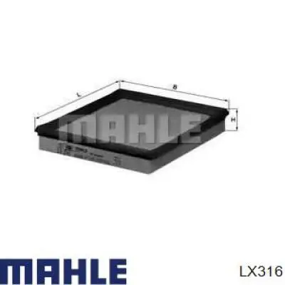 Filtr powietrza Mahle Original LX316 cena, od 7,42 USD