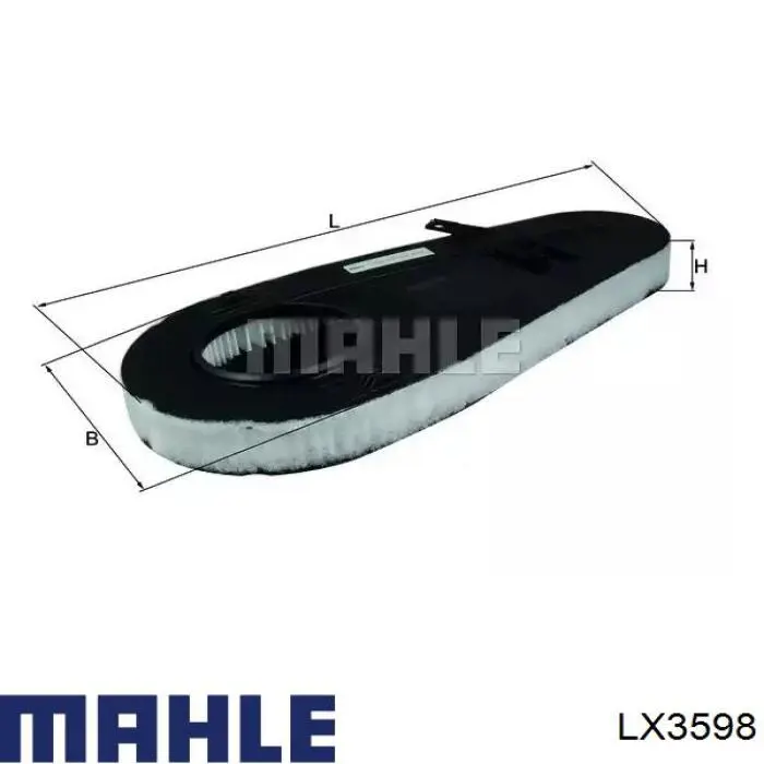 LX3598 Mahle Original filtr powietrza