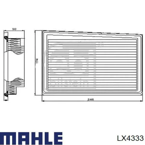 Filtr powietrza Mahle Original LX4333 cena, od 16,45 USD