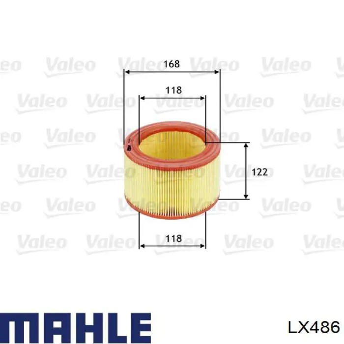 Do koszyka LX486 Mahle Original Filtr powietrza