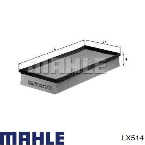 Filtr powietrza Mahle Original LX514 cena, od 9,77 USD