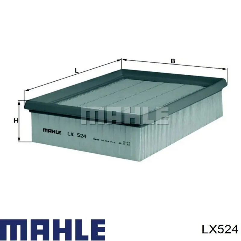 Filtr powietrza Mahle Original LX524 cena, od 7,93 USD