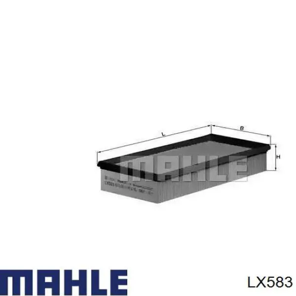 Filtr powietrza Mahle Original LX583 cena, od 8,73 USD