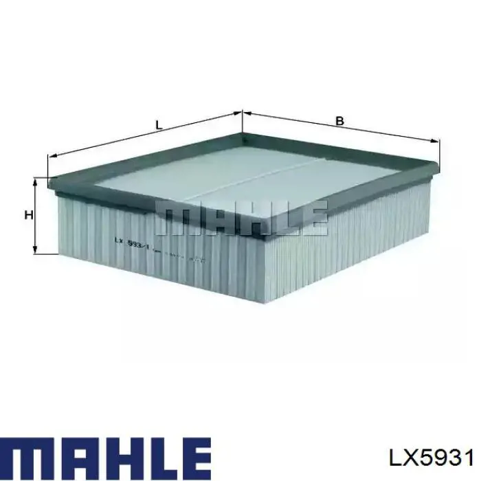 Filtr powietrza Mahle Original LX5931 cena, od 10,36 USD