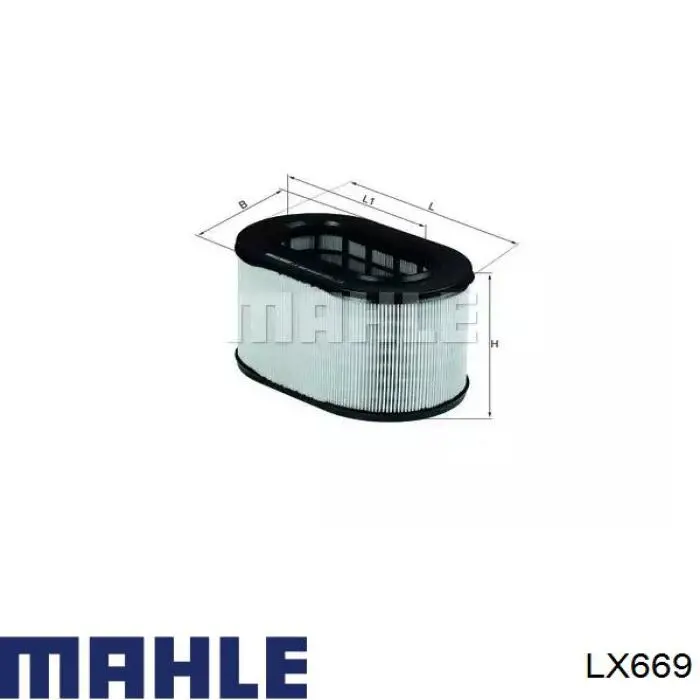 Filtr powietrza Mahle Original LX669 cena, od 16,44 USD