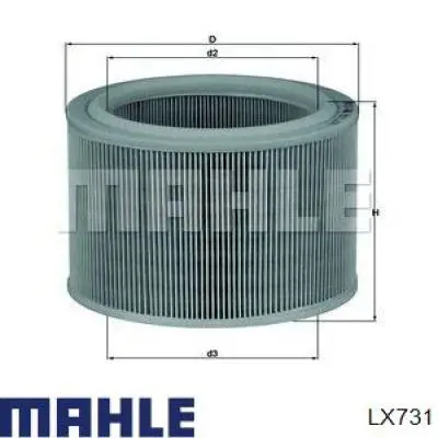 Do koszyka LX731 Mahle Original Filtr powietrza