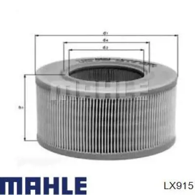 Do koszyka LX915 Mahle Original Filtr powietrza