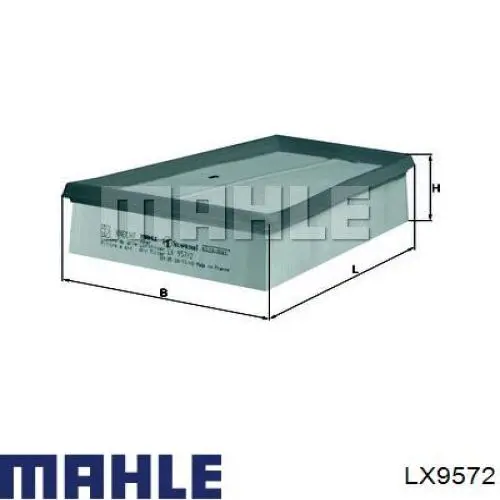 Filtr powietrza Mahle Original LX9572 cena, od 9,38 USD