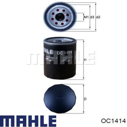 Filtr oleju Mahle Original OC1414 cena, od 8,84 USD