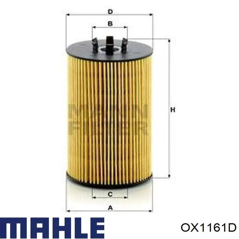 OX1161D Mahle Original Filtr oleju