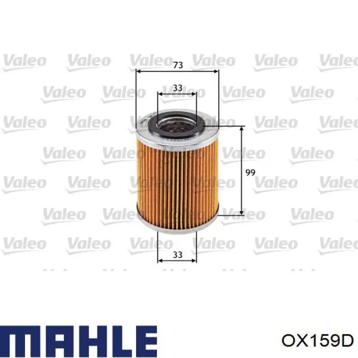 Filtr oleju Mahle Original OX159D cena, od 8,65 USD