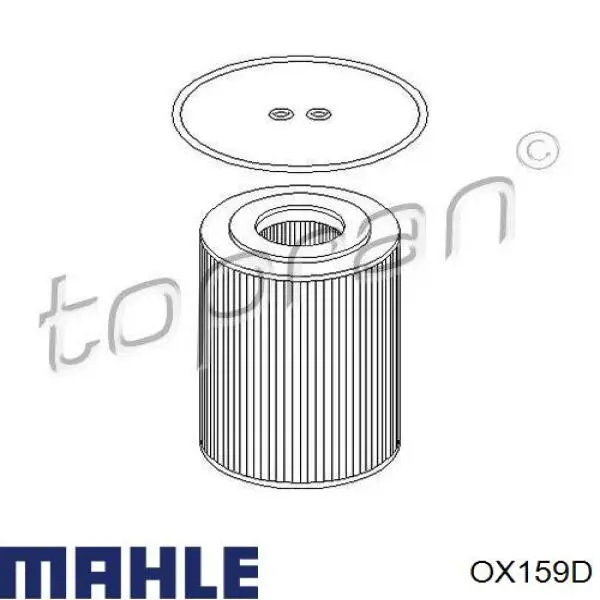 Do koszyka OX159D Mahle Original Filtr oleju