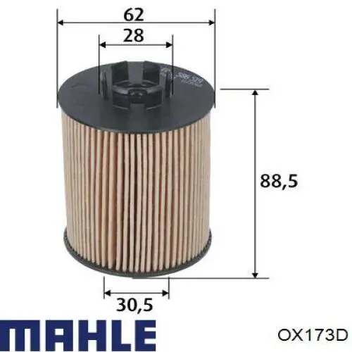 OX173D Mahle Original Filtr oleju