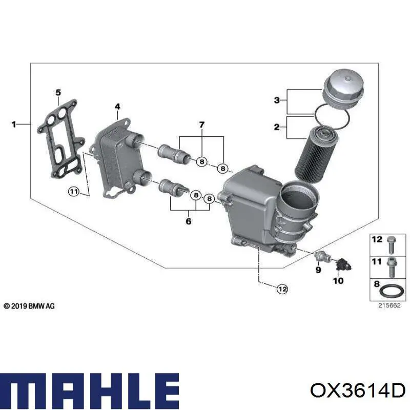 Filtr oleju Mahle Original OX3614D cena, od 9,63 USD