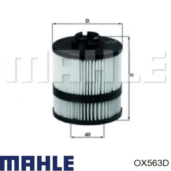 Filtr oleju Mahle Original OX563D cena, od 12,93 USD