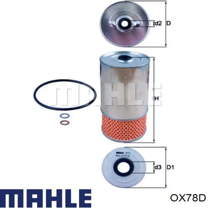 Filtr oleju Mahle Original OX78D cena, od 12,89 USD