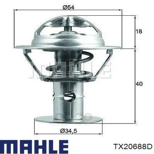 TX 206 88D Mahle Original termostat