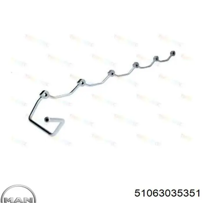 Rurka paliwa, zwrotna od wtryskiwaczy MAN 51063035351 cena, od 137,45 USD