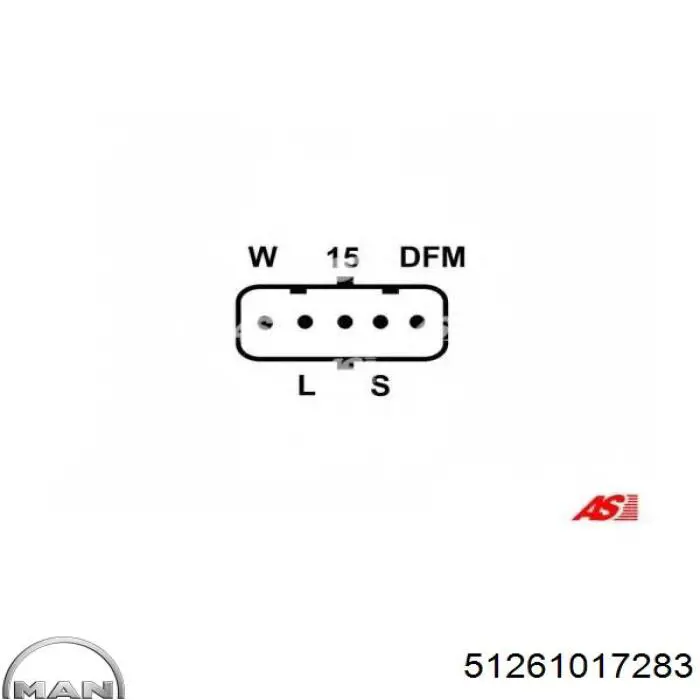 Do koszyka 51261017283 MAN Alternator