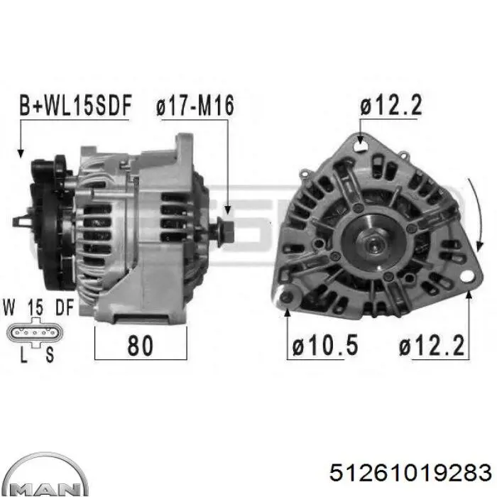51261019283 MAN Alternator