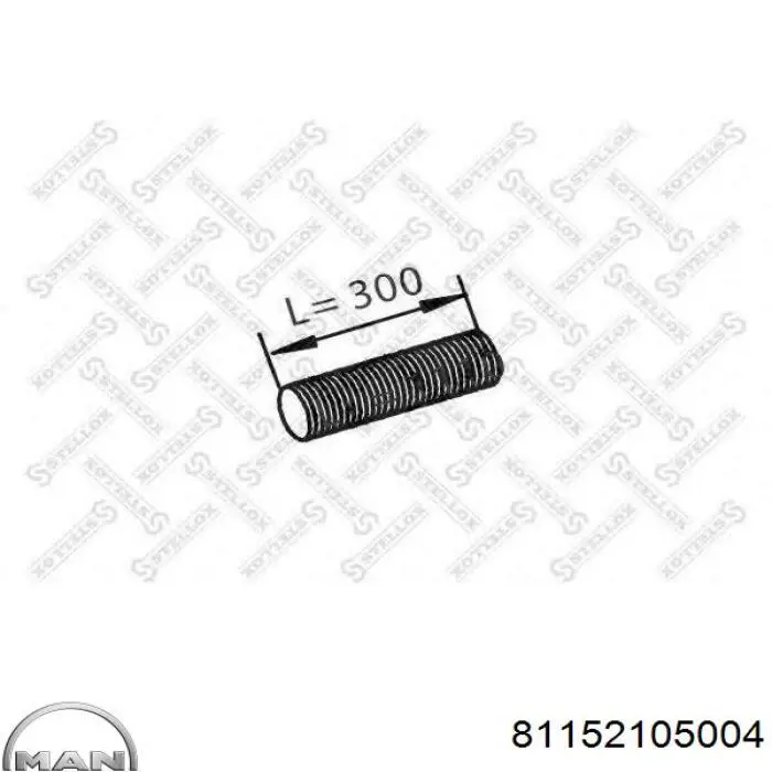 Łącznik elastyczny wydechu MAN 81152105004 cena, od 44,63 USD