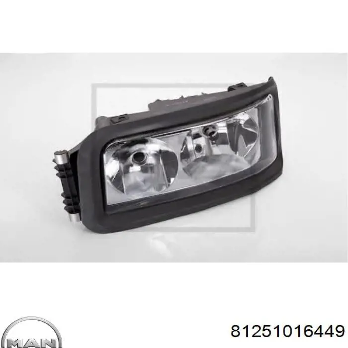 Reflektor lewy MAN 81251016449 cena, od 105,28 USD