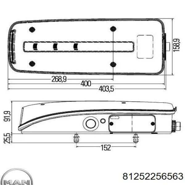 81252256563 MAN Lampa zespolona tylna lewa