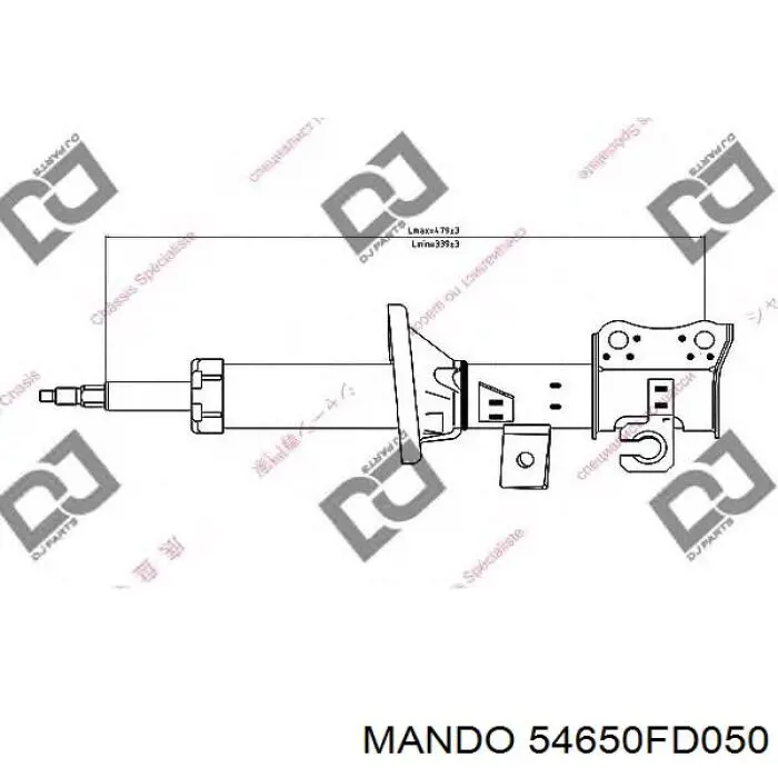 Amortyzator przedni lewy Hyundai/Kia 54650FD150 cena, od 48,52 USD