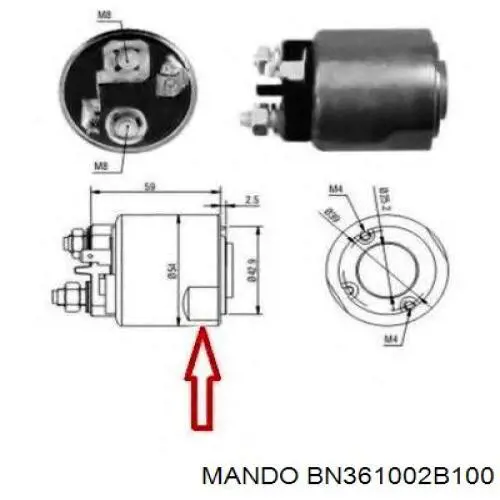 Rozrusznik 361002B604 Hyundai/Kia