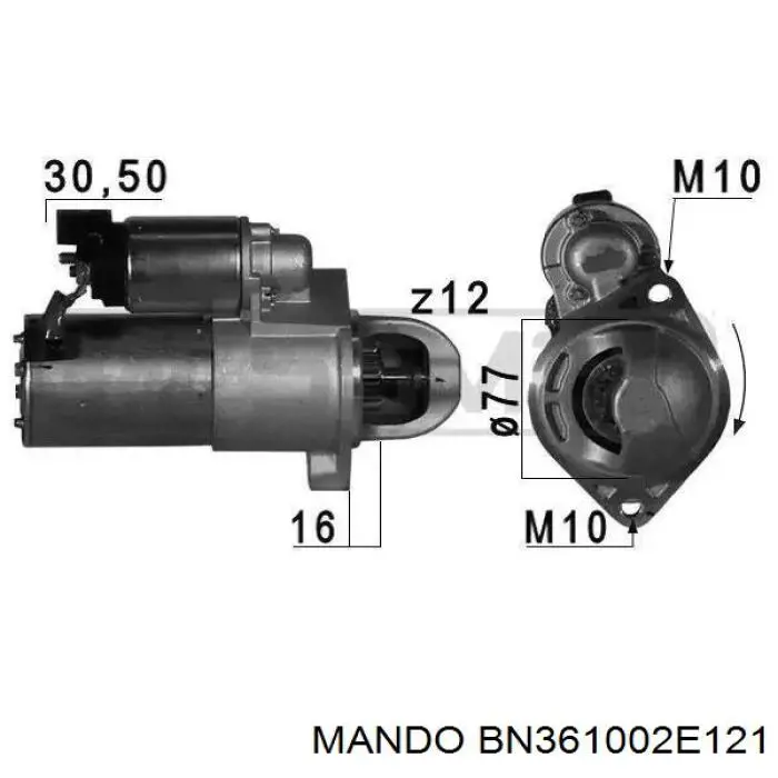 Rozrusznik S1108S AS/Auto Storm