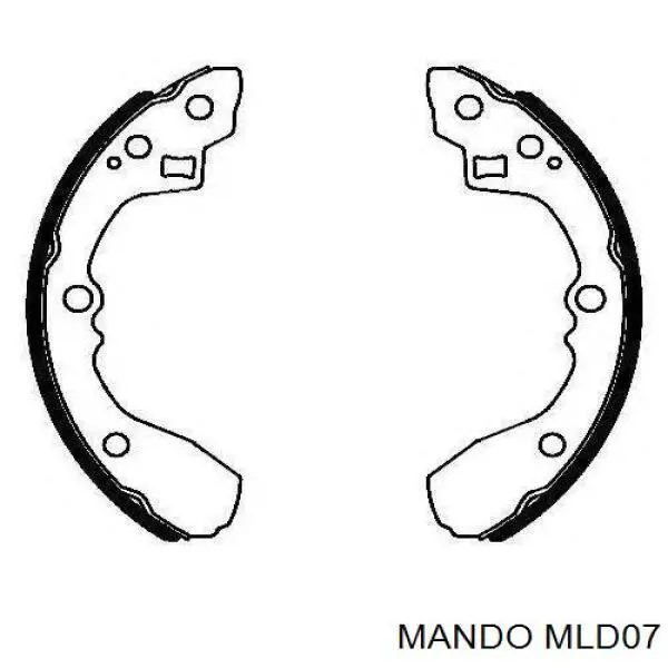 MLD07 Mando klocki hamulcowe tylne bębnowe