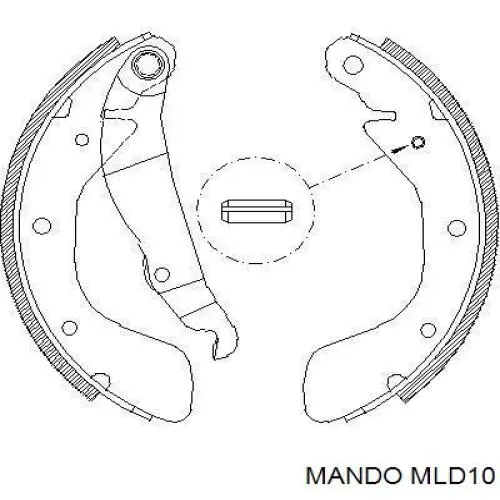 MLD10 Mando klocki hamulcowe tylne bębnowe