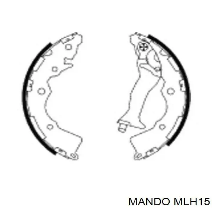 Klocki hamulcowe tylne bębnowe Mando MLH15 cena, od 27,98 USD