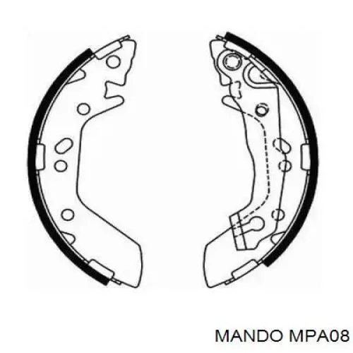 MPA08 Mando Okładziny (klocki) do hamulców tarczowych tylne
