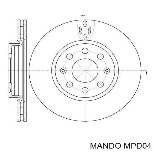 MPD04 Mando Klocki hamulcowe przednie tarczowe
