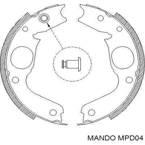 Klocki hamulcowe przednie tarczowe MPD04 Mando