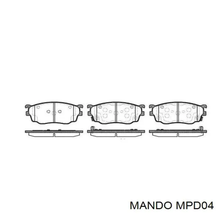 Klocki hamulcowe przednie tarczowe Mando MPD04