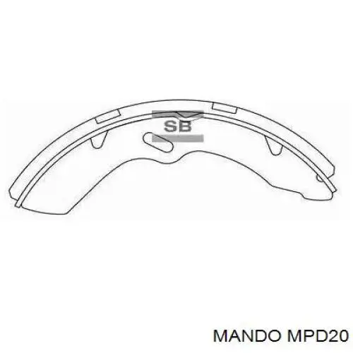 MPD20 Mando Klocki hamulcowe przednie tarczowe