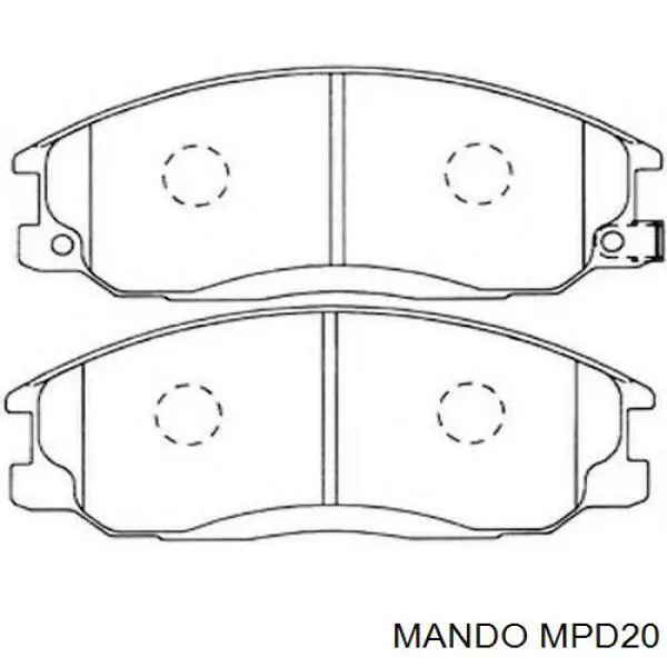 Klocki hamulcowe przednie tarczowe Mando MPD20
